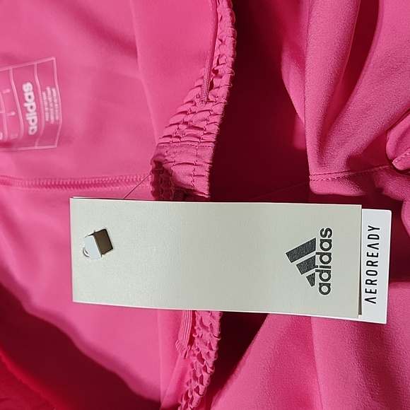 adidas Girls Dark Pink Aeroready Moisture-absorbing Shorts Sz 14 Running, NWT - Picture 5 of 7